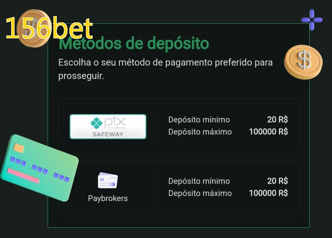 O cassino 156betbet oferece uma grande variedade de métodos de pagamento